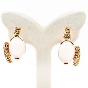 Authentic 20.52ct Natural Mix Sapphire Rose Quartz Earring 925 Sliver in Rose Gold Plated