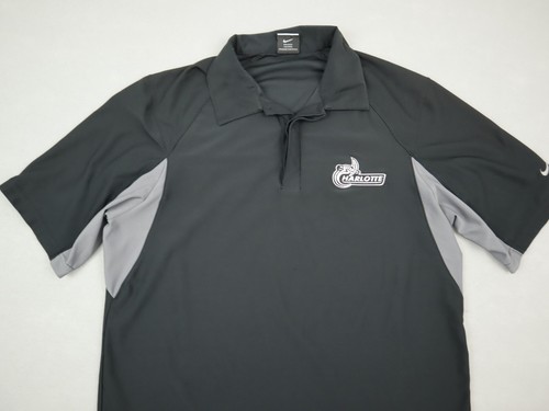 UNC Charlotte 49ers Polo Shirt Men Medium Black Nike Dri Fit UV NCAA Adult M - Picture 2 of 8