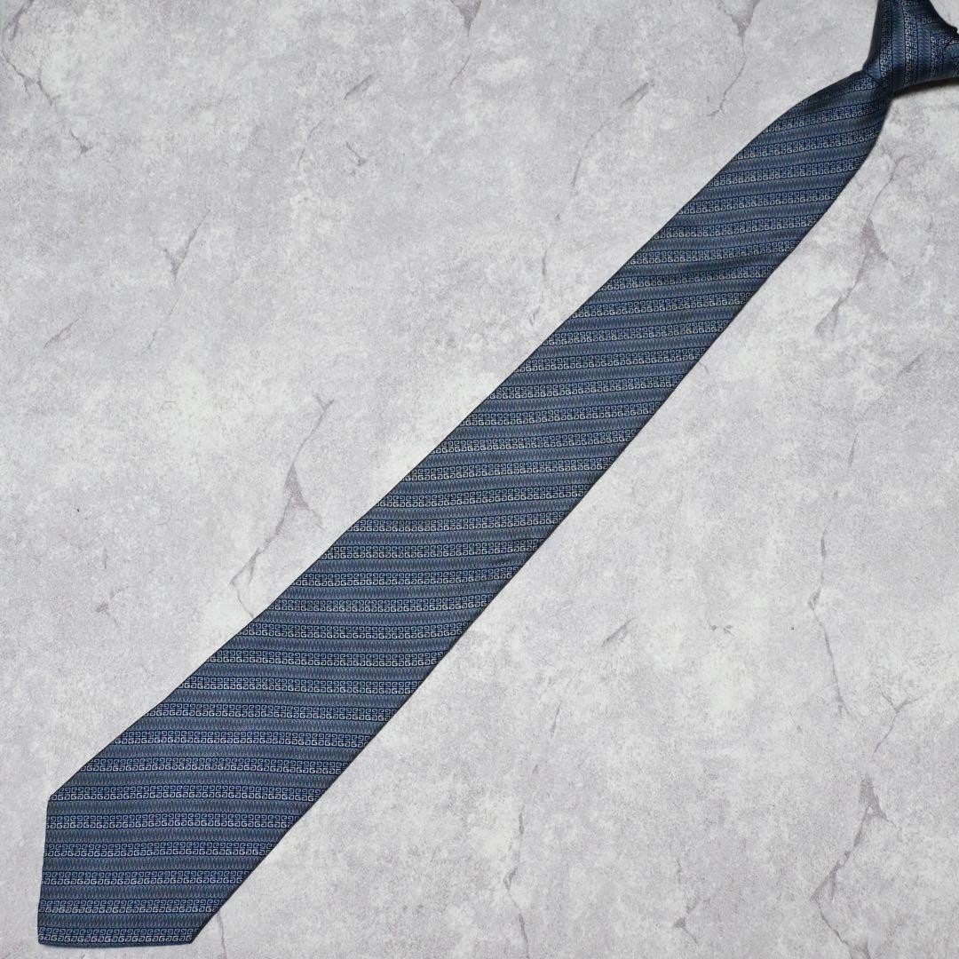 GIVENCHY Striped Small Pattern Logo Tie - image 2