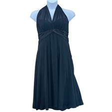 Evening Midi Dress 12 Halter Chiffon Classic Elegant Wedding Guest Simple