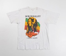 Vintage Bob Marley 90's A Song of Freedom Reggae Single Stich Tee Size XL