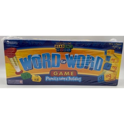 Learning Resources Reading Rods Word for Word Game Phonics Word Building Sealed
