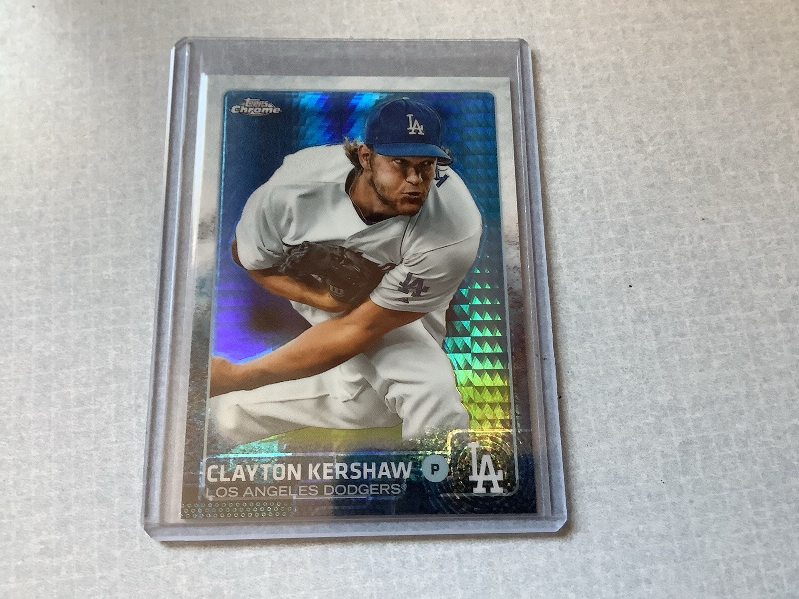 2015 Topps Chrome Baseball Clayton Kershaw #55 Prism Refractor Dodgers RARE