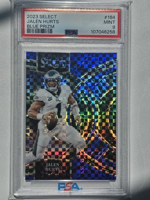 2023 /149 Select Premier Blue Checkerboard Prizm #184 Jalen Hurts Eagles LOW POP