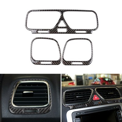 Carbon Fiber Interior Control Air Outlet Vent Cover For VW Scirocco 2009-2016