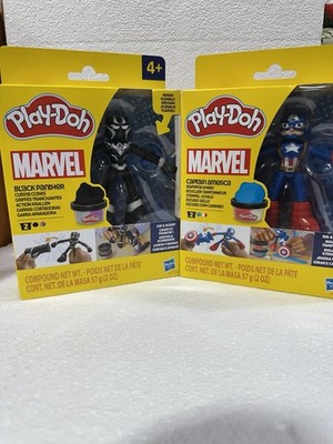 Play-doh Marvel Captain America and Black Panther New In Box Sealed