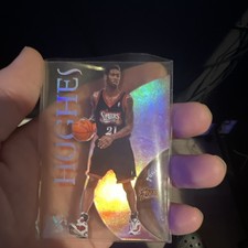 SkyBox 1998-99 E-X Century Larry Hughes Rookie #90 Philadelphia 76ers Card. rookie card picture