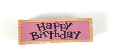Studio G-Ja Demi-Happy Birthday Wood Mounted Rubber Stamp