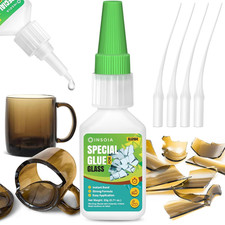 Glass Glue, 20G Clear Super Glue for Glass Repair Quick Fix Glass Adhesive Heavy