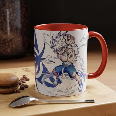 Anime HunterXHunter Killua Zoldyck Red White Coffee Mug