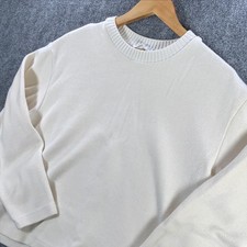 Stradivarius Sweater Womans S White Long Sleeve Pullover Comfort
