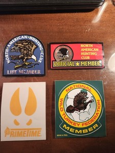 Assorted Vintage Sportsmen Stickers Lot Of Four