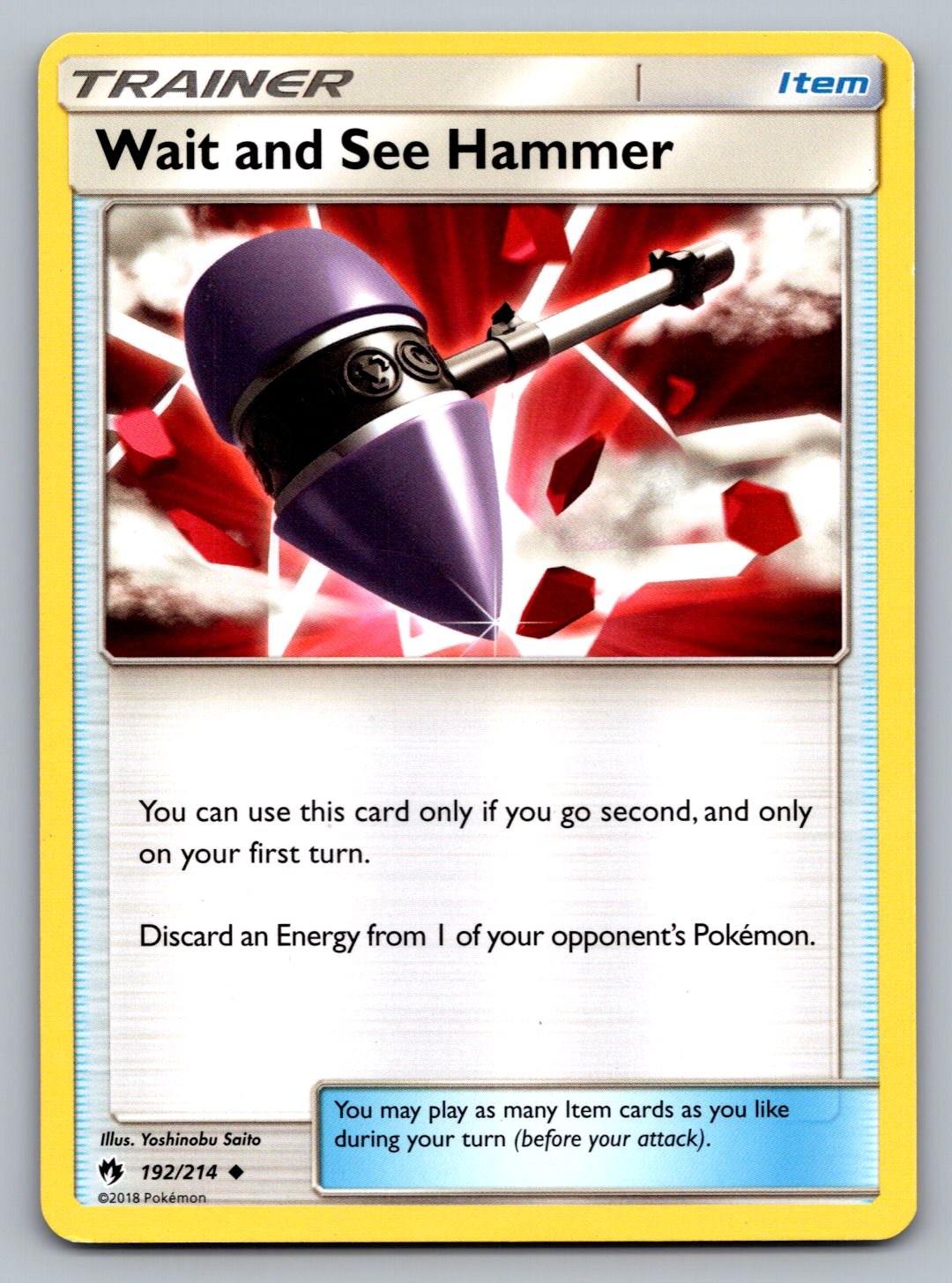 Pokemon TCG SM - Lost Thunder Wait and See Hammer 192/214