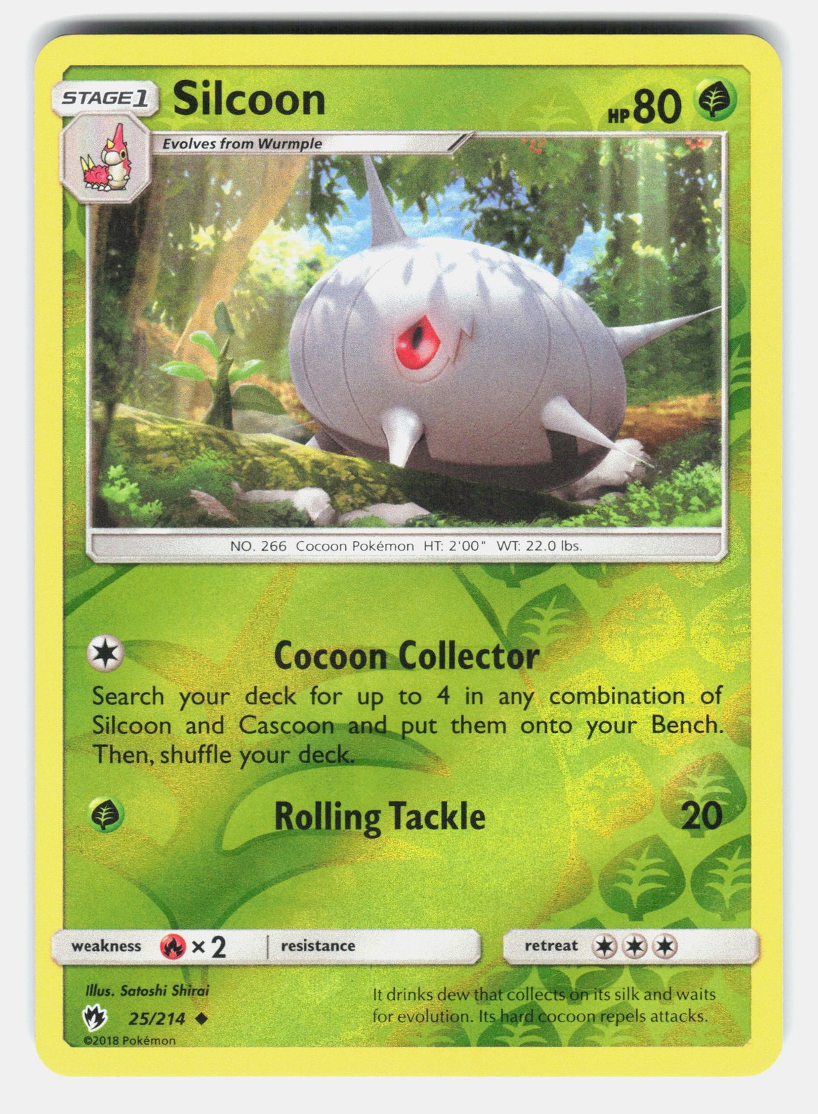 Silcoon #25/214 | SM - Lost Thunder | Reverse Holo | Lightly played
