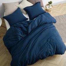 Chommie - Weighted Natural Loft Comforter Set - Nightfall Blue Twin XL,Standard