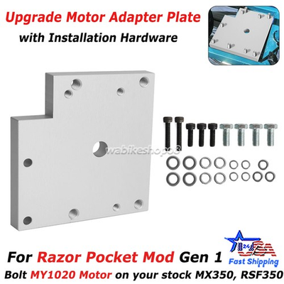 #ad Upgrade Motor Adapter Plate For Razor MY1020 Motor On MX350 RSF350 amp; Pocket Mod $39.99