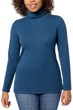 Belle by Kim Gravel TripleLuxe Ribbed Turtleneck Indigo