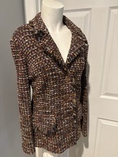 St. John s Multicolor Metallic Knit Tweed Blazer/Jacket. S/12