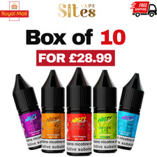 10x Nasty E-Liquid Nic Salt 10mg/20mg 10ml Vape Juice - BOX OF 10