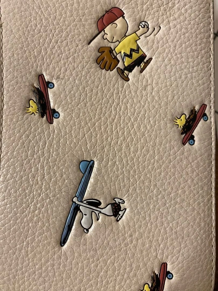 Coach Peanuts Snoopy Leather Mini Shoulder Bag Unused White Rare From Japan - Image 3 of 4