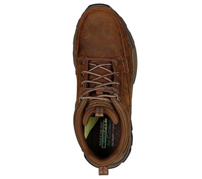 Skechers Respected Boswell Brown Leather Hiking Boots  display picture 3