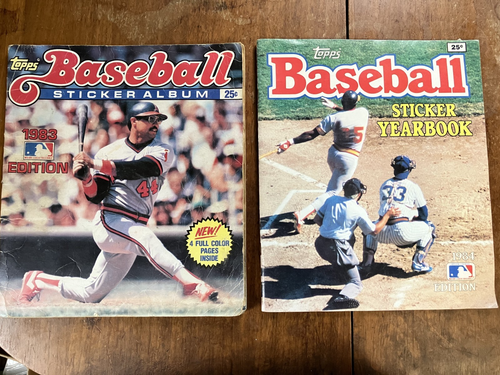 1983 Topps Baseball Sticker Album Complete Book/1984 Topps Book About 1 ...