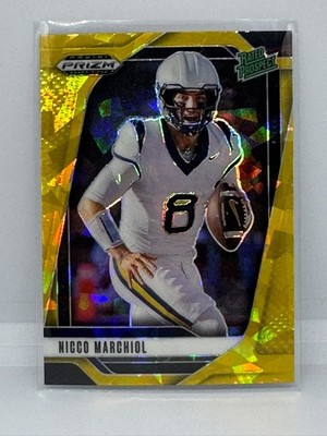 2025 Panini Prizm Draft Picks - Nicco Marchiol #170 Gold Ice Prizm (RC)