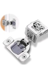 6 Pack Soft Close Cabinet Hinges 1-1/4" Overlay for Kitchen Cabinet Doors, Slow