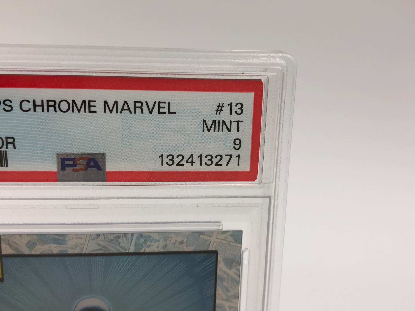 2025 TOPPS CHROME MARVEL Card  IRON MAN #13  REFRACTOR  graded slab PSA MINT 9 view 8