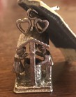 Vintage Wells Sterling Silver Couple At Wishing Well Charm Man Woman Hearts — photo 4