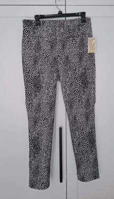 NWT Michael Kors Women's Animal Print Fashion Pants   Black/White (Size 12)