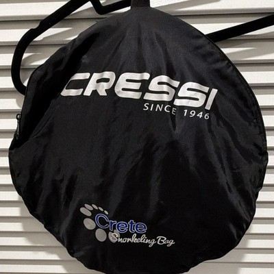 Cressi Crete Black Blue Mesh Snorkeling Scuba Diving Bag