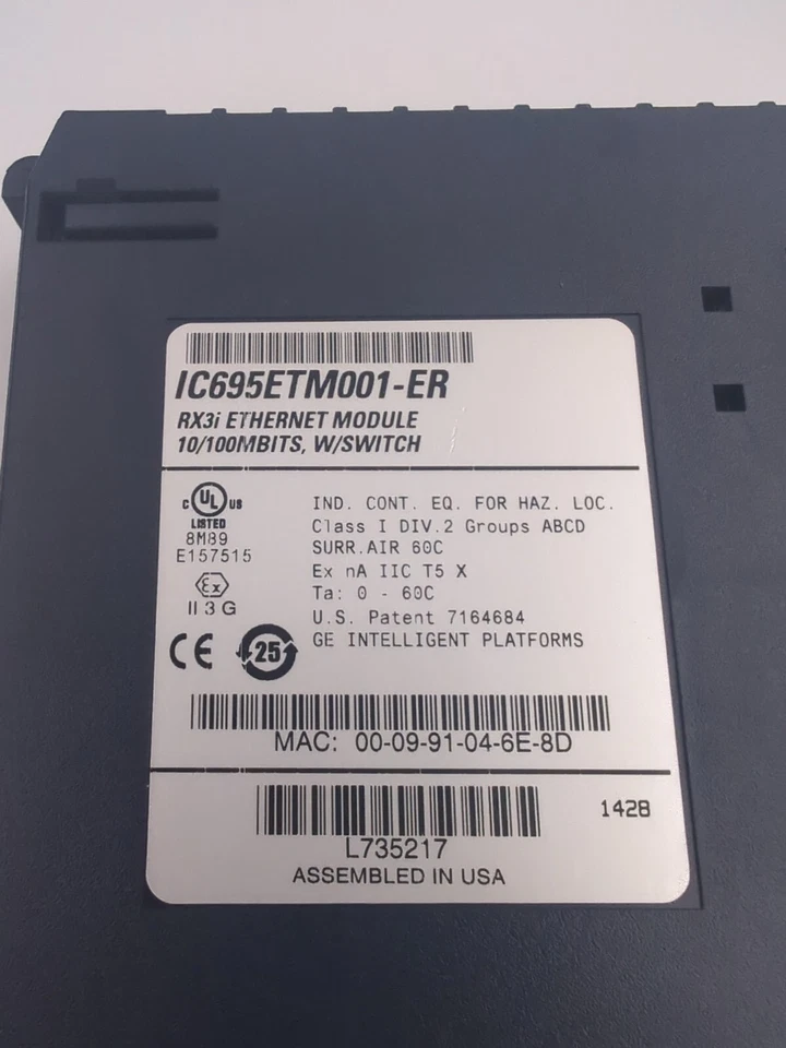GE FANUC RX3i ETHERNET MODULE 10/100MBITS W/ SWITCH IC695ETM001-ER - Image 2 of 4