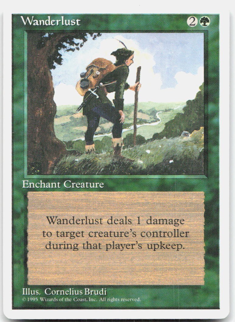 Wanderlust Moderately Played Fourth Edition Uncommon Magic: The Gathering