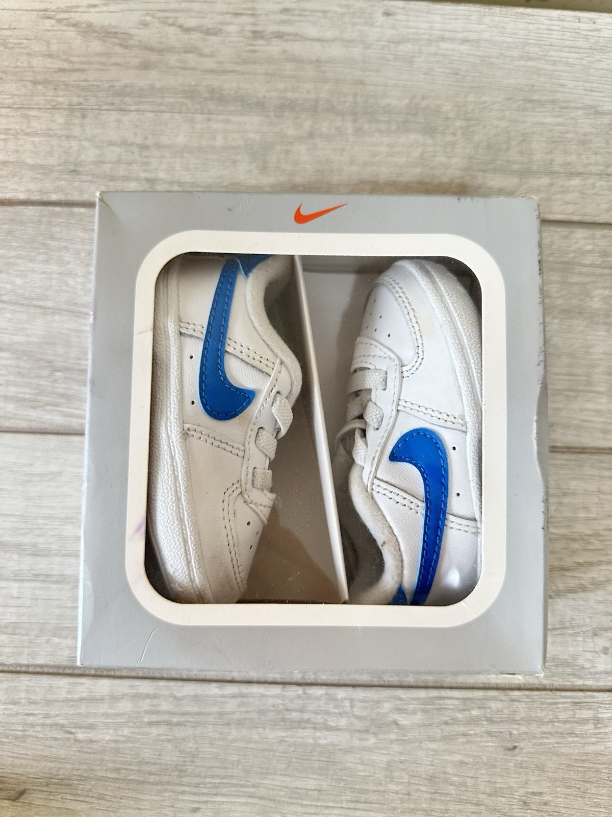 PONY Scarpe culla Nike Force 1 bambino taglia 3C bianco blu CK2201 104 sneakers bambino