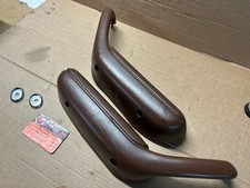 Ford Mk2 RS2000 Custom Escort Brown Pair Door Grab Handle Armrests + Escutcheon