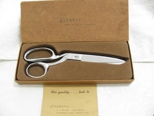 GINGHER SCISSORS G-8 KNIFE EDGE BRAZIL CHROME VINTAGE