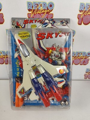 SKYJET BATTERY OPERATED BOOTLEG TRANSFORMERS KO no starscreamer 1996 VINTAGE