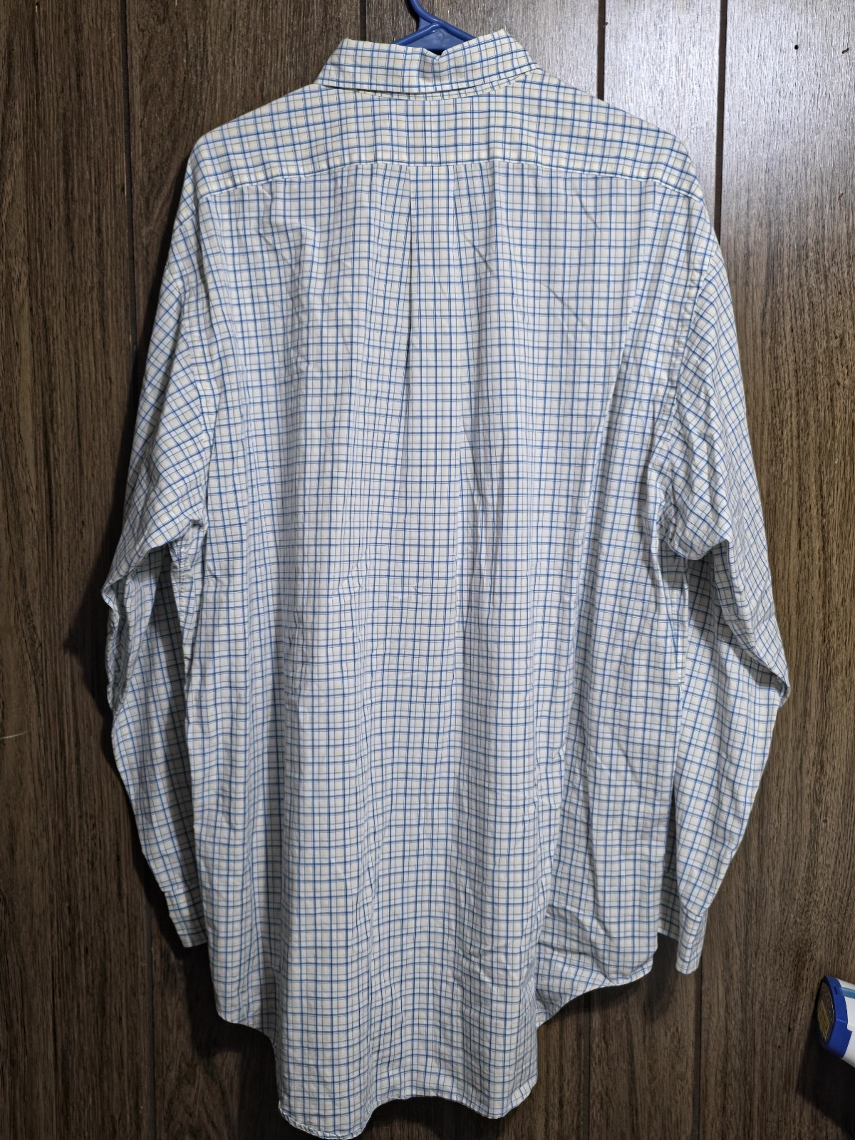 Ralph Lauren Yarmouth Mens Blue Yellow Plaid Dress Shirt Sz 17/34-35 thumbnail 3