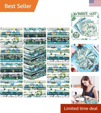 Assorted 70 Pcs 10x10 Inch Cotton Fabric Squares - Floral Patterns for Quilting