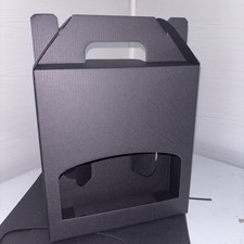5 x Beer Bottle Carrier Box Christmas Gifts Holds 3 x 500ml Bottles Black