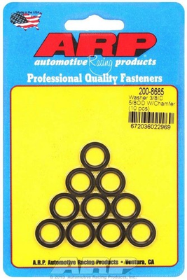 #ad #ad ARP 200 8685 Black Washers 3 8 ID x 5 8 OD Chamfer 10 $13.07