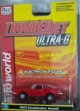 Auto World Thunderjet Ultra G 1963 Studebaker Avanti HO Slot Car - RED