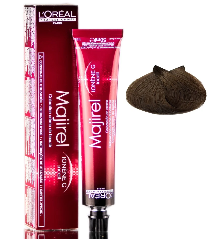 Color de cabello L'oreal Majirel color crema - 7/7n rubio oscuro 2 oz/paquete puede variar Foto 2 de 3
