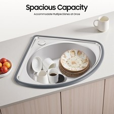 Stainless Steel Triangle Corner Basin Thick Small Sink Wall Mounted Single Bowl