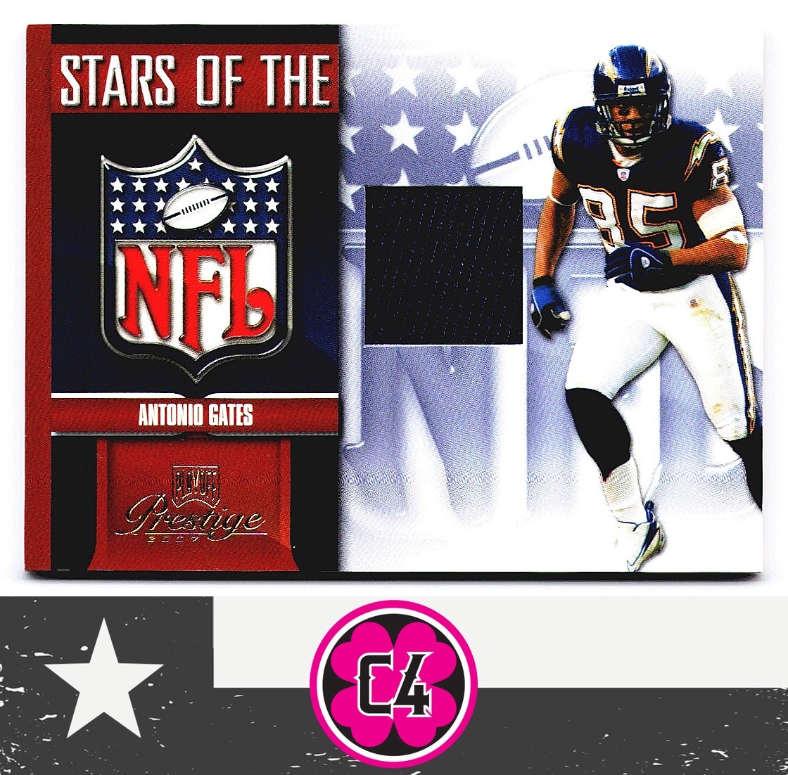 2007 Playoff Prestige Antonio Gates Stars of the NFL JERSEY San Diego Chargers
