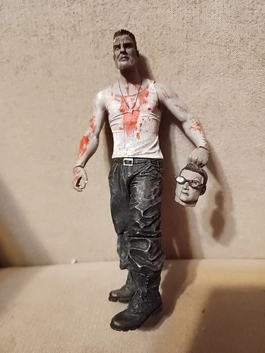 NECA 2005 Sin City Bloody Variant Marv Black & White Action Figure Toy