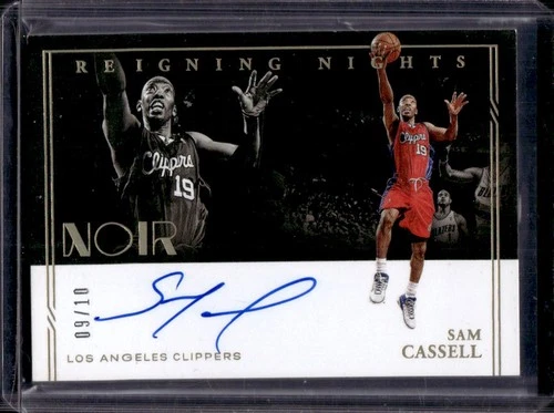 Sam Cassell 2020-21 Panini Noir #RN-SCA Reigning Nights Gold Auto /10