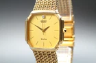 Vintage 1985 [Near MINT] Seiko Dolce 7731-5000 Gold Diamond Quartz Men's Watch