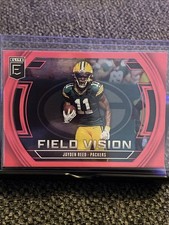 2025 Donruss Elite Jayden Reed Pink Field Vision Green Bay Packers, Michigan St